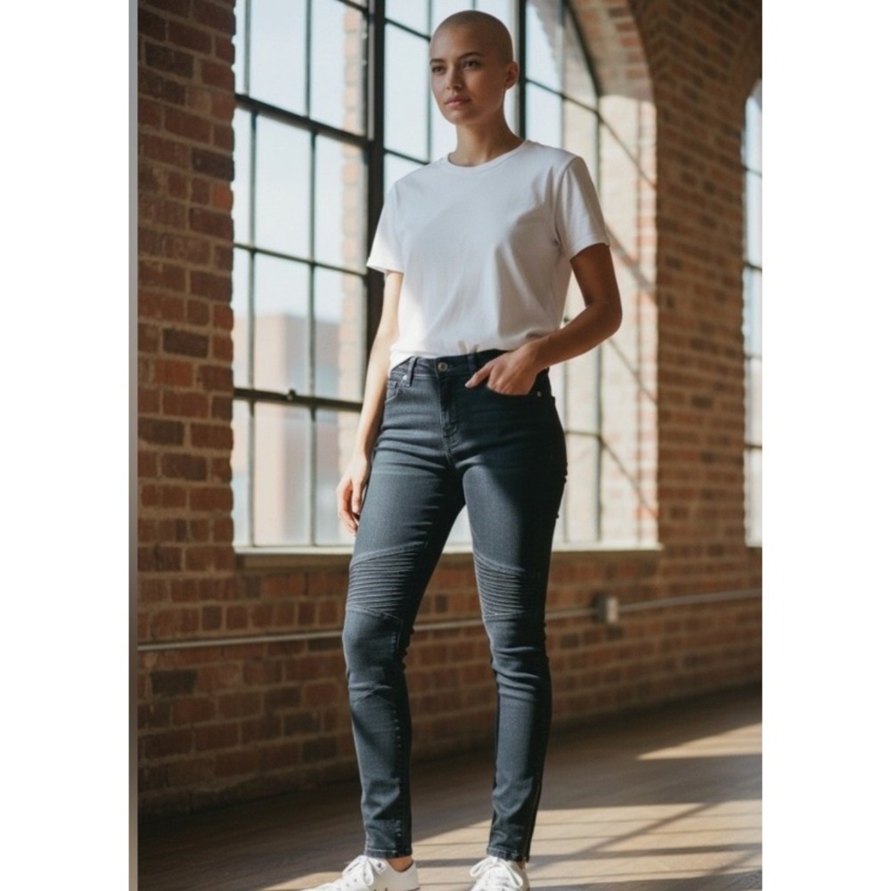 CLOSED Moto Skinny Leg Jeans‎ 27 Faded Black